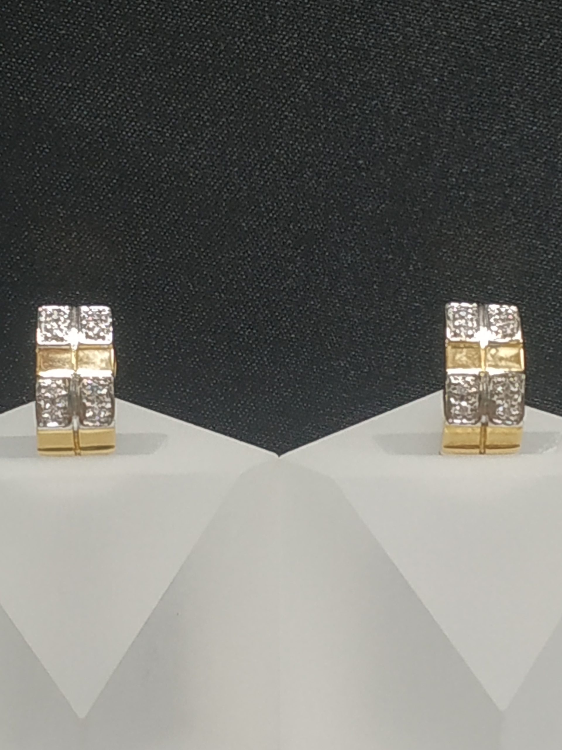 Pendientes Oro 18K Circonitas Vista Rodio